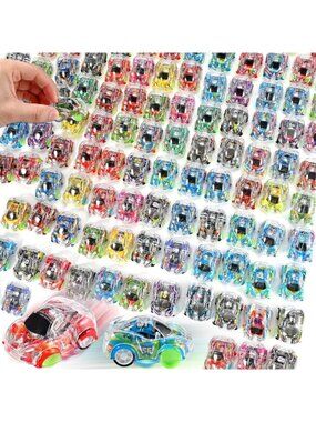 100 Mini Pull Back Cars - Fun Party Favors for Kids, Classroom Prizes & Goodie